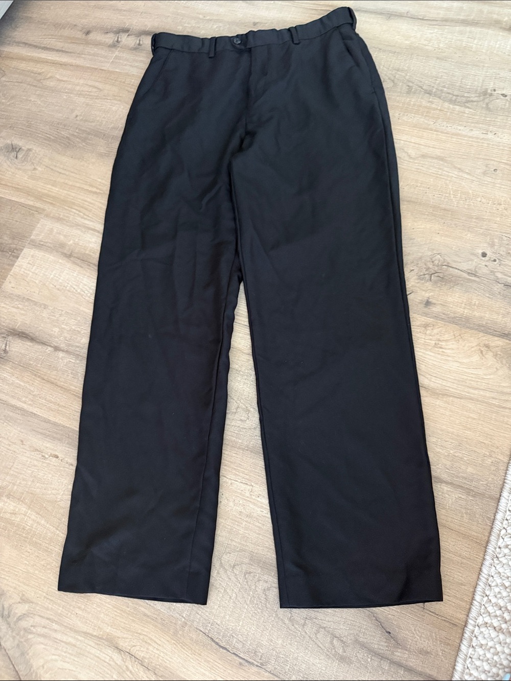 croft & barrow Black Straight-Leg Dress Pants